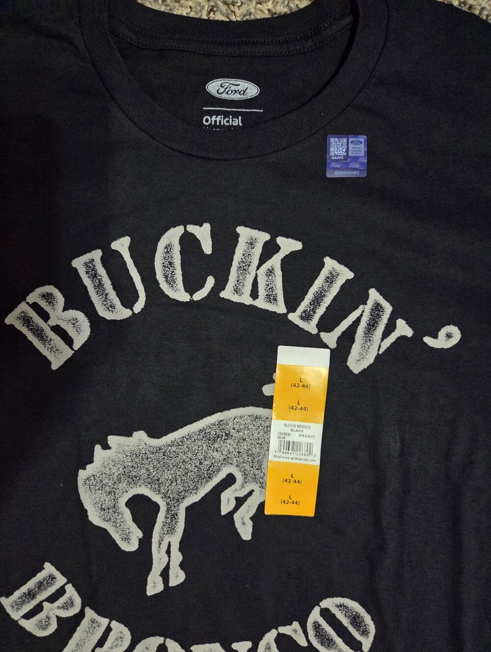 Ford Black Short Sleeve 'Buckin' Bronco' Graphic Tee